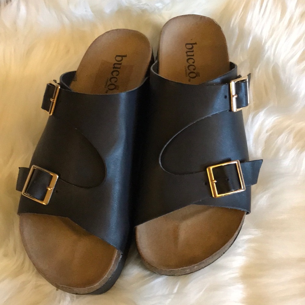 Bucco Black Slide Sandal